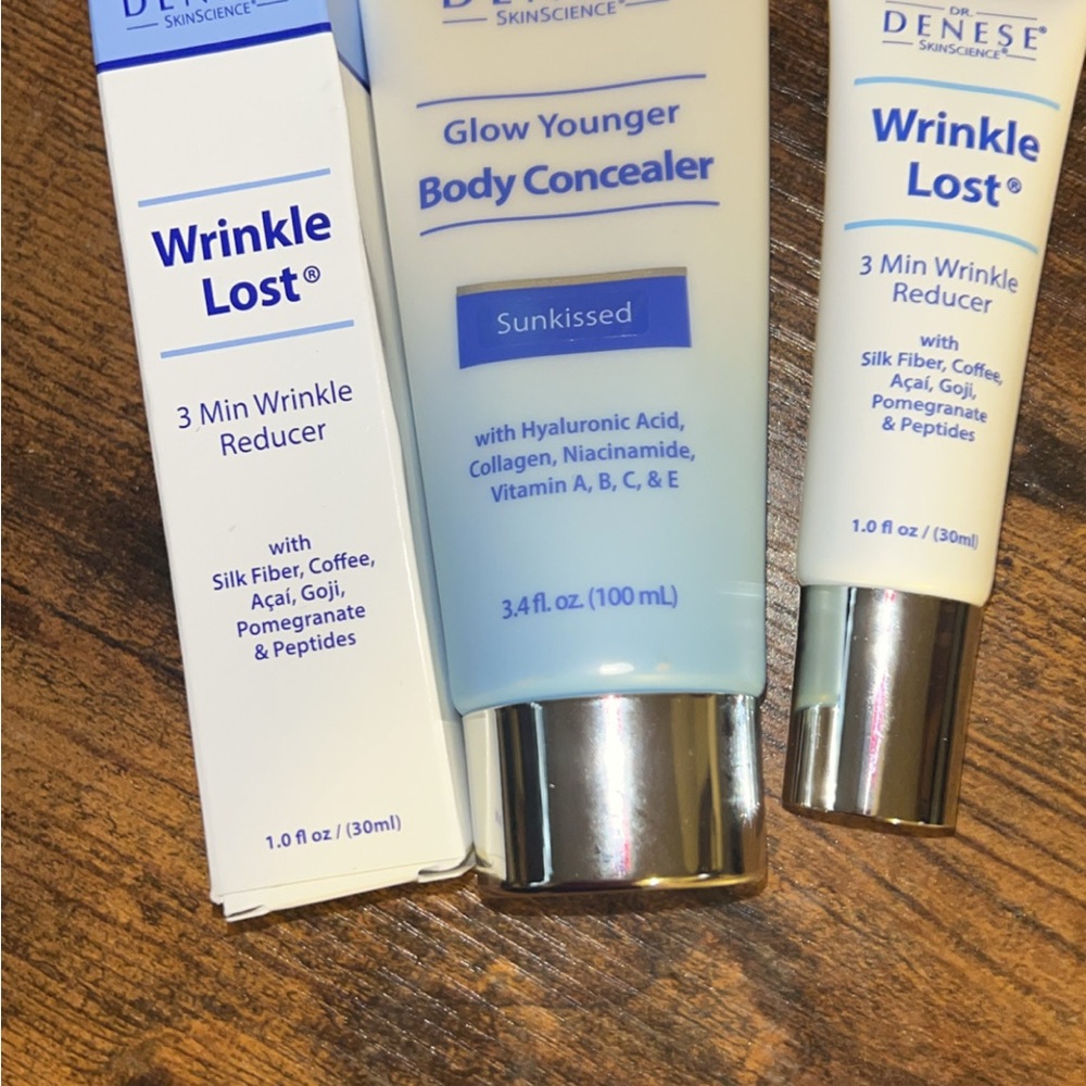 Wrinkle Lost 3 Min Wrinkle Reducer -Body Concealer duo New